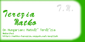 terezia matko business card